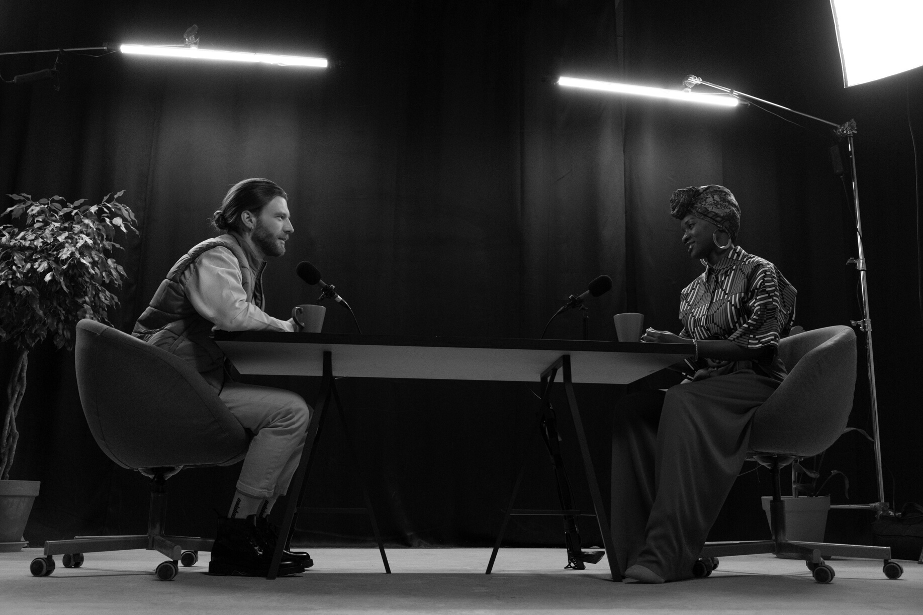 Man and Woman Sitting on a Chair